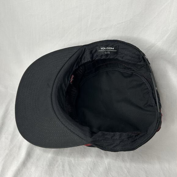 Volcom Grant Taylor Down South In Hell Snapback Hat Black Red Stripe - Picture 3 of 4